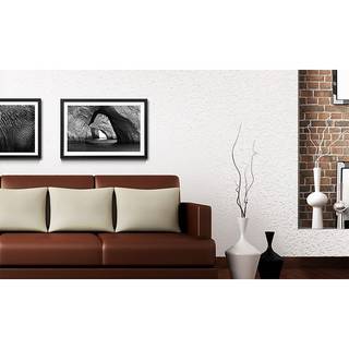 Quadro con cornice Blue Caves Abete / Vetro acrilico - Nero / Bianco