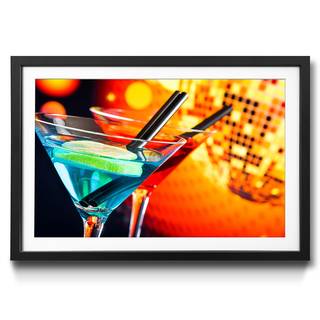 Quadro cornice Blue and Red Cocktail II Abete / Vetro acrilico
