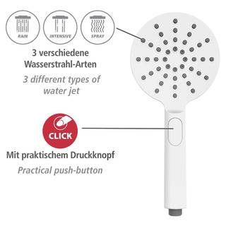 Douchekop Design Line kunststof - Wit