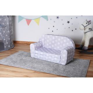 Divano per cameretta Royal - Tessuto - Grigio / Bianco