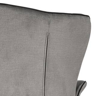 Esszimmerstuhl Ulla 2er-Set Microfaser / Eisen - Grau / Schwarz