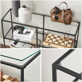 Regal Poygan I Glas / Metall - Schwarz