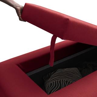 Hocker Miu Magic met hoek-rugleuning Geweven stof Concha: Bordeaux