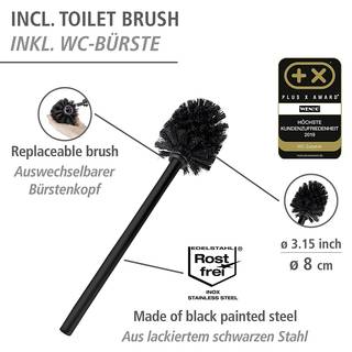 WC-Garnitur Rivalta II Edelstahl / Polypropylen - Schwarz