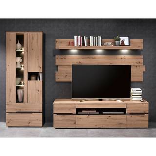 TV-Lowboard Moosic Eiche Artisan Dekor / Graphit
