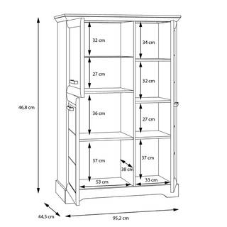 Highboard New Dessa I witte grenenhouten look