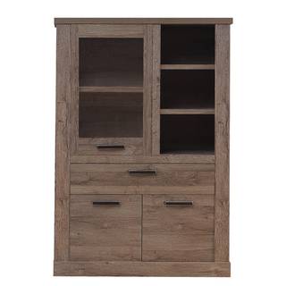 Credenza con vetrina Temuco Effetto quercia scura