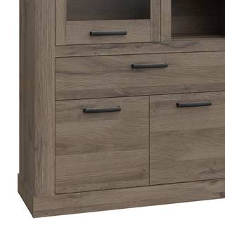 Credenza con vetrina Temuco Effetto quercia scura