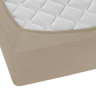 Feinjersey Spannbettuch 0077144 Baumwolle Jersey - Taupe - 180-200 x 200 cm