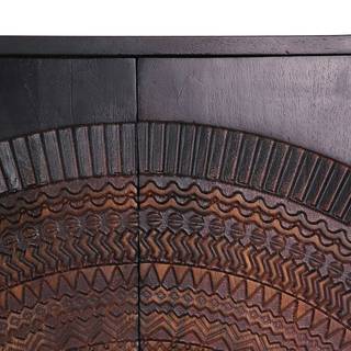 Highboard Curbar Mango massiv / Metall - Schwarz