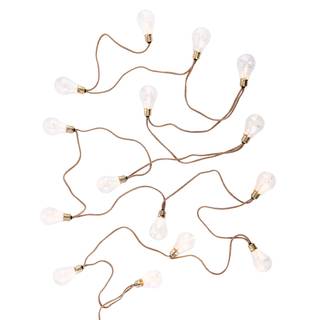 LED-Lichterkette BULB LIGHTS I Klarglas / Jute - 10-flammig - Braun