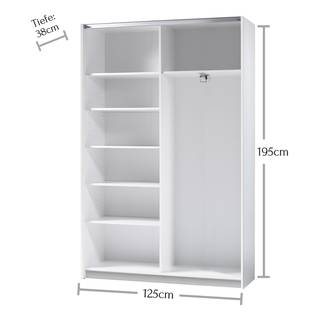 Schwebetürenschrank Helmond Weiß
