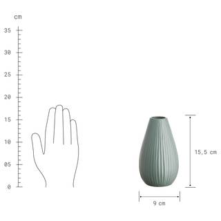 Keramikvase RIFFLE II Keramik - Mint