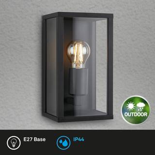 Buitenwandlamp Luanda transparant glas/aluminium - 1 lichtbron
