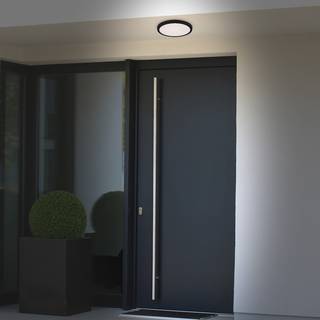 LED-Außendeckenleuchte Runa Polyethylen / Stahl - 1-flammig - Schwarz