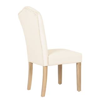 Set di 2 sedie imbottite Mery Bianco - Legno parzialmente massello - Tessile - 45 x 99 x 61 cm
