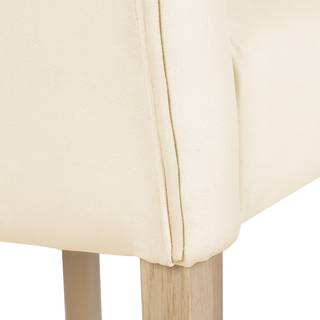 Set di 2 sedie imbottite Mery Bianco - Legno parzialmente massello - Tessile - 45 x 99 x 61 cm