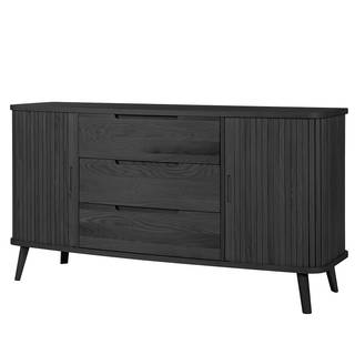 Dressoir HANCK fineer van echt hout - Eikenhout zwart