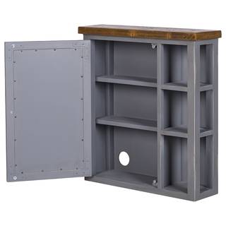 Set di mobili da bagno Balignton III (2) Legno massello di pino - Grigio