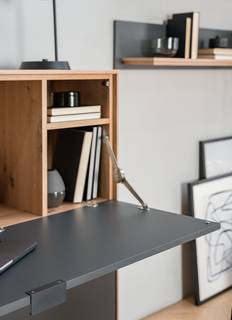 Sekretär Leox Graphit / Eiche Artisan Dekor
