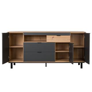 Sideboard Leox Inkl. Beleuchtung - Graphit / Eiche Artisan Dekor