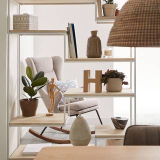 Set bloempotten Low (2-delig) cement - beige