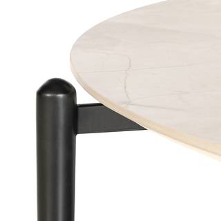 Tavolino da salotto Hayestown Ceramica / Metallo - Bianco / Nero