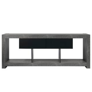TV-Lowboard Nara Beton Dekor / Schwarz