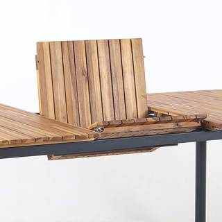Ausziehbarer Gartentisch Coba aus Akazie Teilmassivholz Akazie / Aluminium - Braun