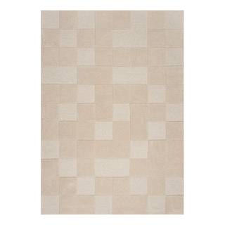 Tappeto di lana Checkerboard Lana - Beige - 120 x 170 cm - 120 x 170 cm