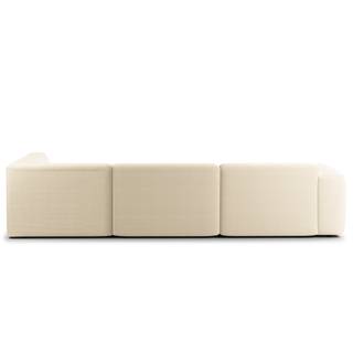Divano angolare 3 posti récamière HUDSON Velluto a coste Snor: beige - Longchair preimpostata a destra