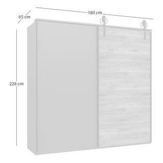 Armadio con ante scorrevoli Richmond Larghezza: 180 cm