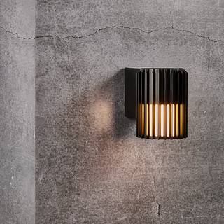 Wandlamp Aludra aluminium - 1 lichtbron - zwart - Zwart