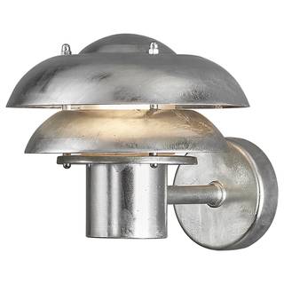 Wandlamp Kurnos staal - 1 lichtbron - verzinkt - Zilver