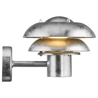 Wandlamp Kurnos staal - 1 lichtbron - verzinkt - Zilver