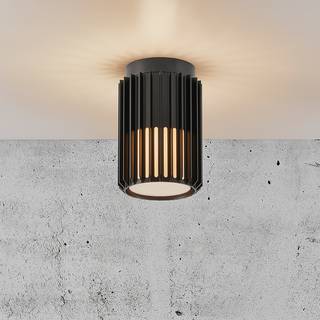 Deckenleuchte Aludra Aluminium - 1-flammig - Schwarz - Schwarz