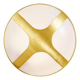 Wandleuchte Cross I Aluminium / Kunststoff - 1-flammig - Messing - Messing