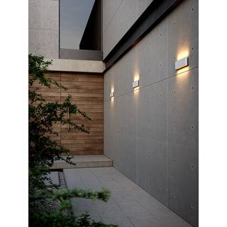 Wandlamp Kinver aluminium/glas - 1 lichtbron - wit - Wit
