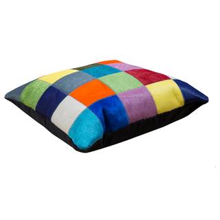 Cuscino decorativo Multi Color 50% pelle di vacchetta / 50% poliestere - 45 x 45 cm - Multicolore