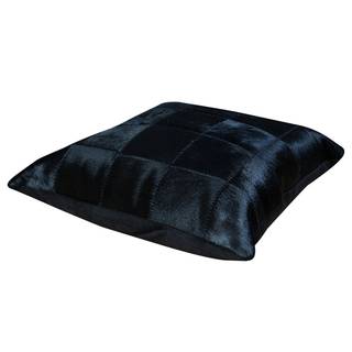 Cuscino decorativo Black 50% pelle di vacchetta / 50% poliestere - Nero - 40 x 40 cm