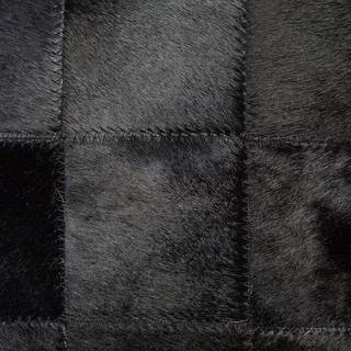 Cuscino decorativo Black 50% pelle di vacchetta / 50% poliestere - Nero - 40 x 40 cm