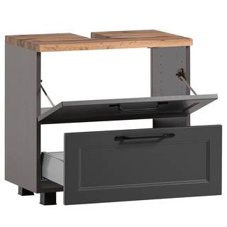 Waschbeckenunterschrank Vellau Matt Grau