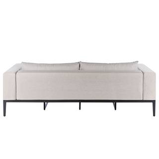 XXL Gartenloungeset ELWAH 4-teilig Webstoff / Aluminium - Hellgrau / Schwarz