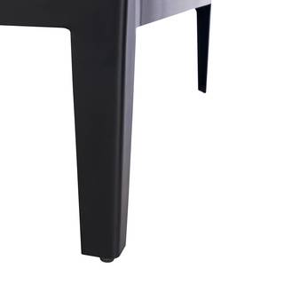 XXL Gartenloungeset ELWAH 4-teilig Webstoff / Aluminium - Hellgrau / Schwarz