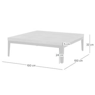 XXL Gartenloungeset ELWAH 4-teilig Webstoff / Aluminium - Hellgrau / Schwarz