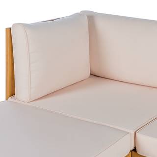 Akazienholz Loungeset Mavre 3-teilig A Akazie massiv / Polyester - Beige