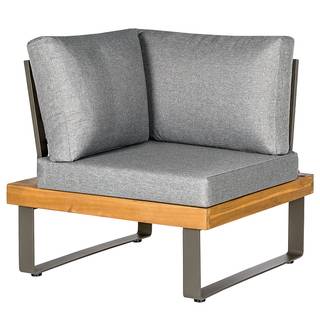Gartenloungeset Molou 6-teilig A Webstoff / Akazie - Grau / Braun