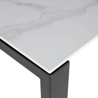 Esstisch MOATO in Marmoroptik Keramik / Metall - Marmor Weiß Dekor