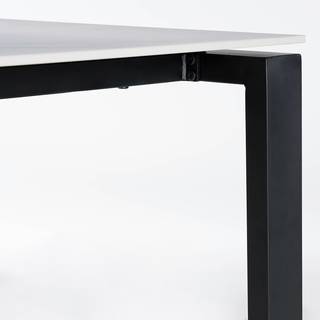 Table MOATO aspect marbre Céramique / Métal - Imitation marbre blanc