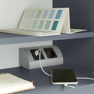 Sekretär Serie 500 USB Graublau